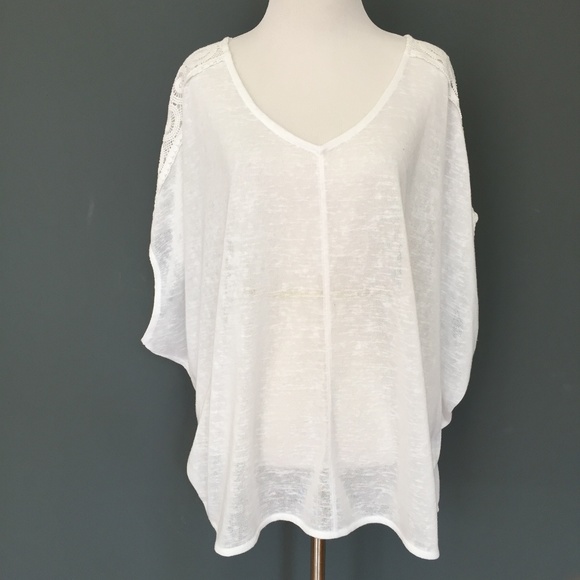 sheer batwing top